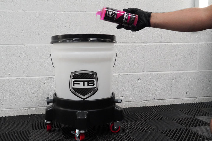FTB Car Care Foaming Shampoo into FTB Bucket