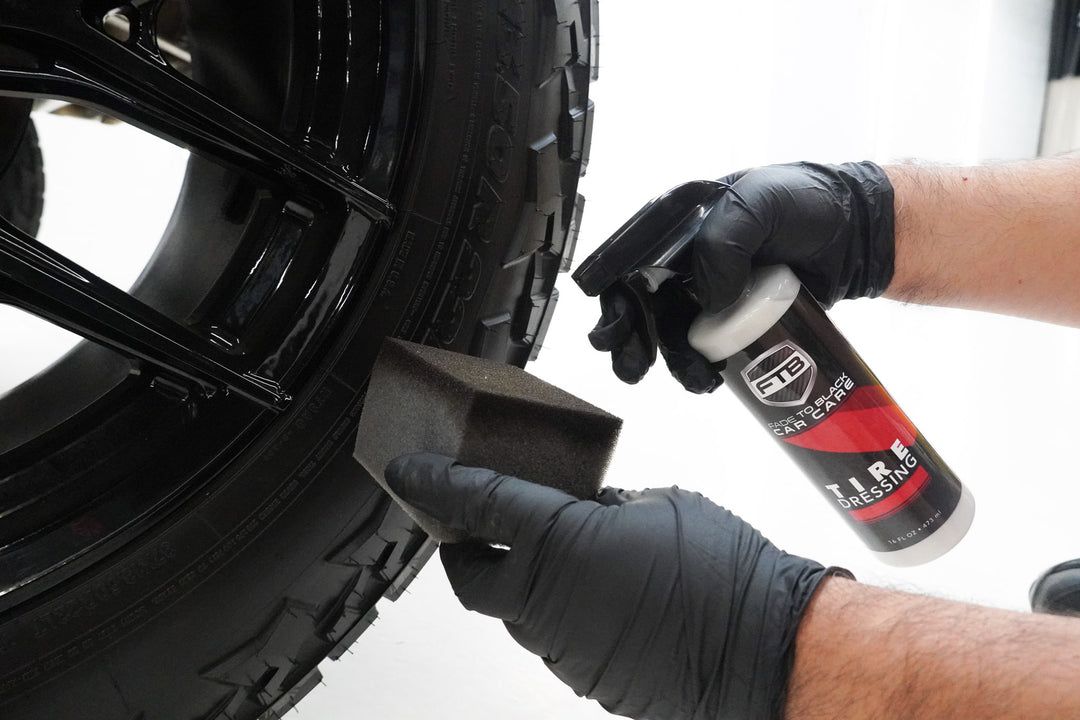 FTB Car Care Tire Dressing in Use